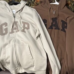 GAP Cream and Brown Hoodies